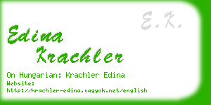 edina krachler business card